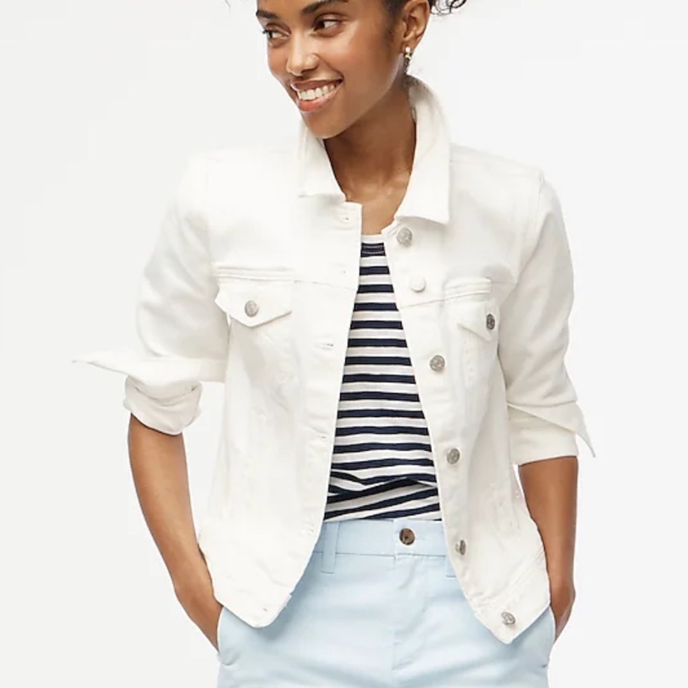 J crew Classic jean jacket in white wash
